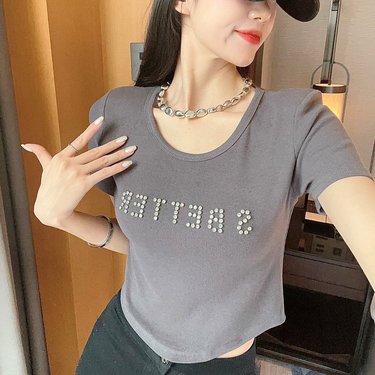 7025 ULOVED Hot drill short suit short sleeves