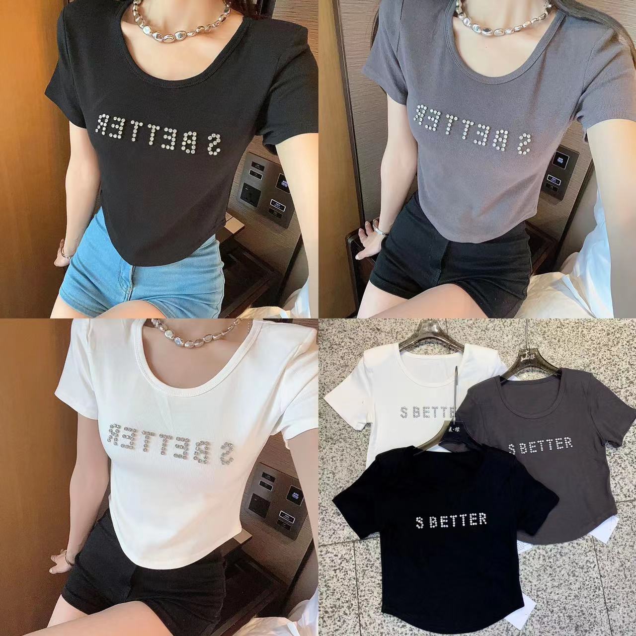 7025 ULOVED Hot drill short suit short sleeves