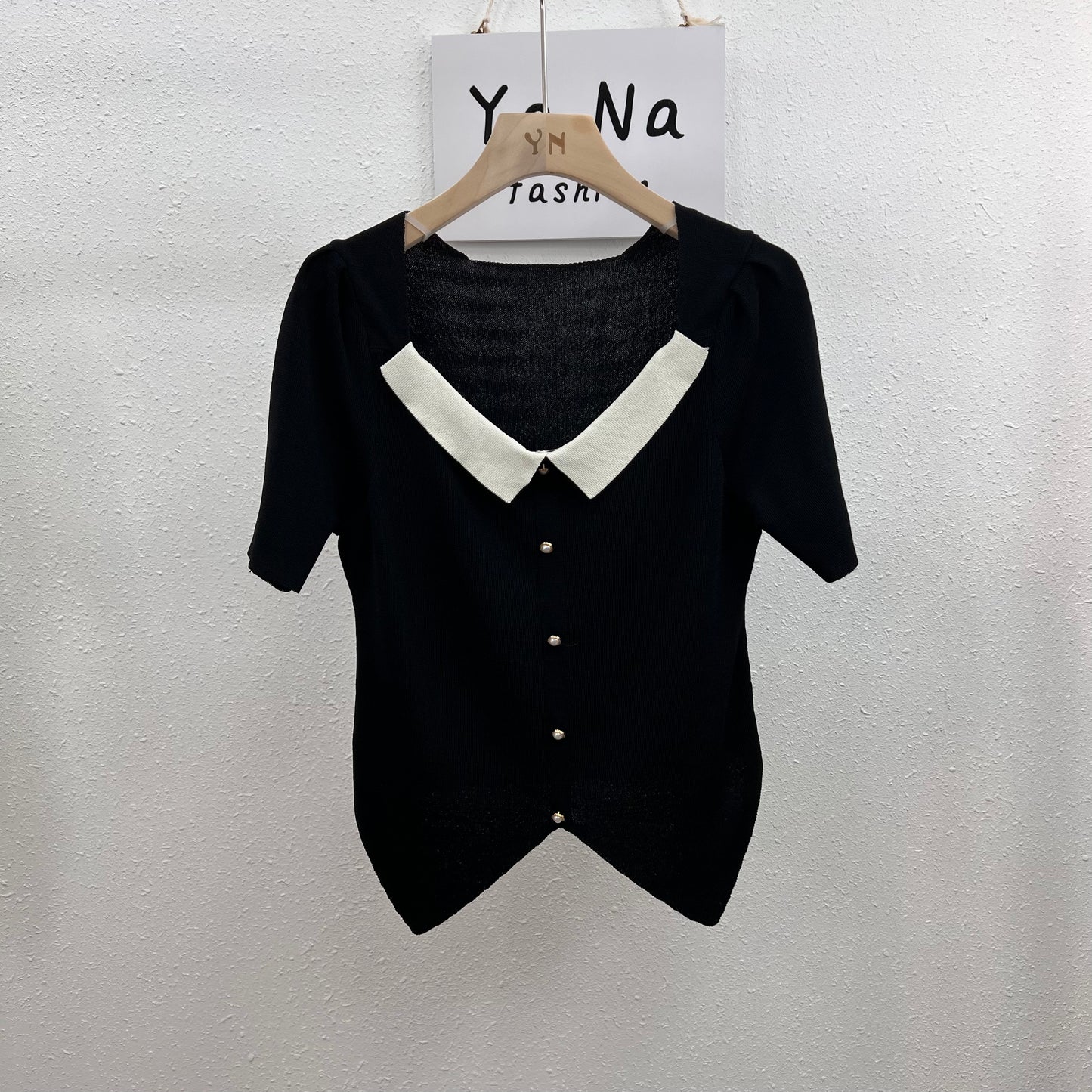 321 ULOVED Casual short sleeves with pearl button