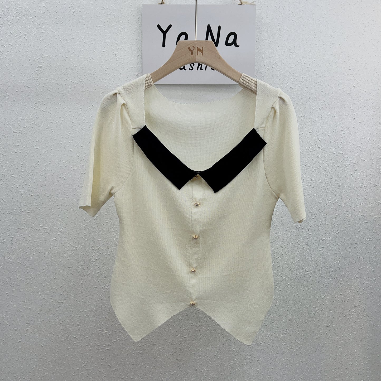 321 ULOVED Casual short sleeves with pearl button